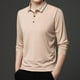 thumbnail image 1 of Blusa y camisa de manga larga con cuello vuelto para hombre, pijama deportivo para el hogar, camiseta de color liso, blusa deportiva de poliéster para hombre, 1 of 6