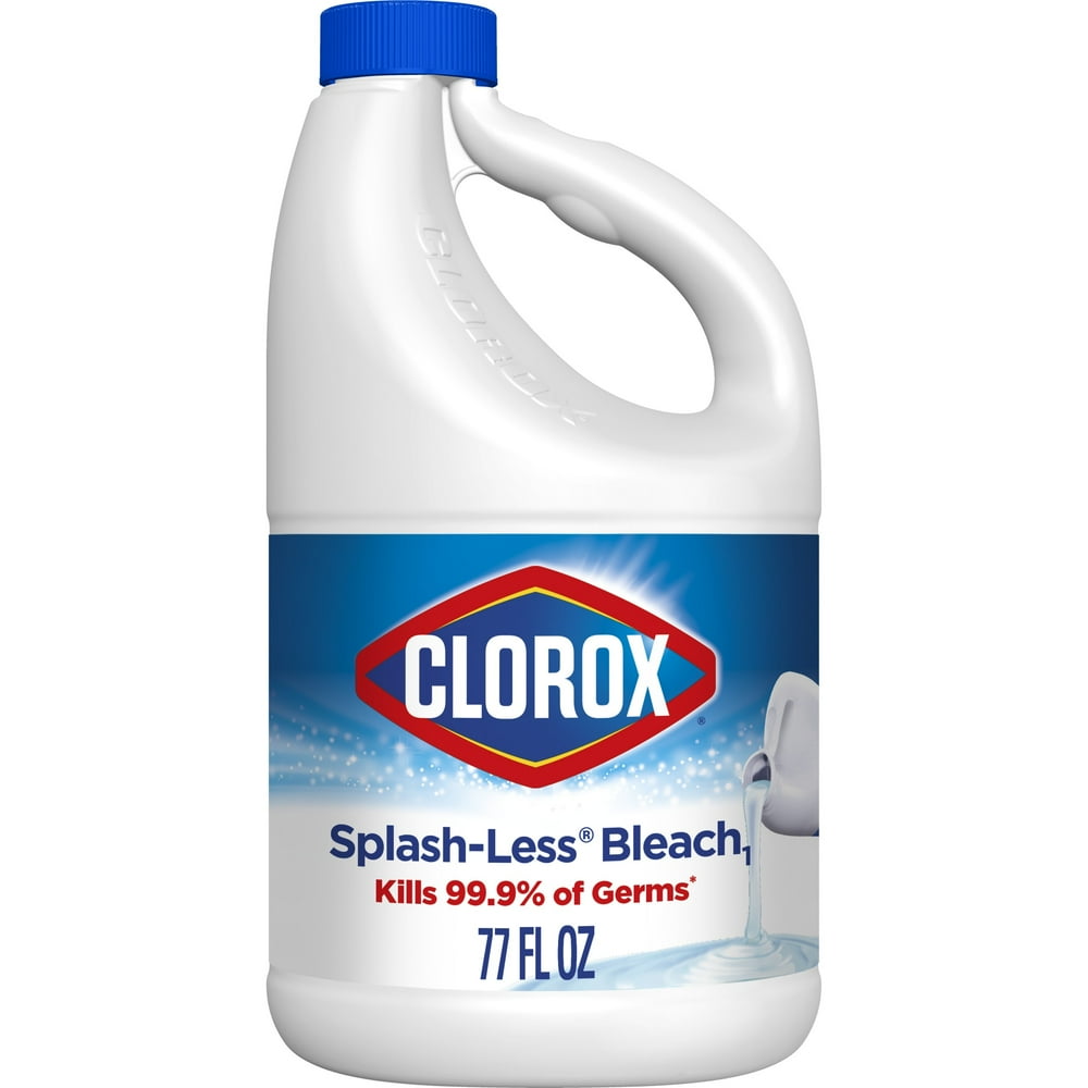 Clorox SplashLess Liquid Bleach, Regular (Concentrated Formula) 77 Ounce