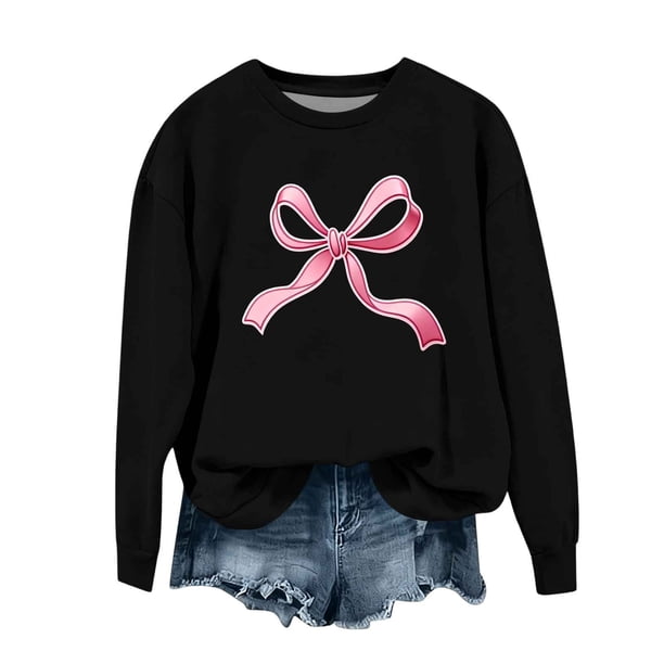 Sudadera sin capucha para niñas, cuello redondo, sudadera extragrande, jersey de manga larga para niñas de 1 a 12 años.