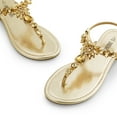 thumbnail image 3 of DREAM PAIRS Flat Sandals for Women Dressy Rhinestone T-Strap Thong Flat Sandals  for Summers Dress Beach, 3 of 5