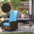 thumbnail image 3 of CoSoTower Outdoor Rattan Wicker Lounge Chair with Footrest & Soft Cushion for Patio, Garden, Backyard, Sky Blue, 3 of 7