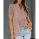 thumbnail image 4 of Women Chiffon Shirt, Breathable Comfortable Women Chiffon Top Babydoll Hem Polyester For Outdoor Activities ANGGREK AH3045, 4 of 6