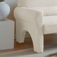 thumbnail image 5 of Boucle Accent Chair with Lumbar Pillow, Modern Armchair, Minimalist Single Sofa Chair with Unique Arch Leg and Curved Backrest Design for Living Room, Bedroom and Reading Room, Antique White, 5 of 6
