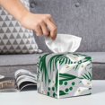 thumbnail image 4 of Tissue Box Cover, Calla Lily Flowers Green Leaves Leather Tissue Box Holder - Tissue Case Facial Paper Organizer for Bathroom, Vanity Countertop, Tabletop, Car, Night Stands,, 4 of 5