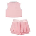 thumbnail image 7 of Kids Girls Casual Golf Sets, Sleeveless Vest Tops and Pleated Skirt With Underwear, Set for Golf Sportswear, 7 of 7