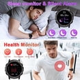 thumbnail image 3 of Smartwatch Reloj Inteligente Hombre con Llamadas : Montre Intelligente Imperméable 112 Modes Sport Podomètre Bluetooth iPhone Android, 3 of 5
