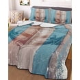 thumbnail image 3 of Quilts Twin Size Bedding Set, Vintage Anchor Lightweight Quilted Comforter, Retro Wood Nautical Summer Beach Soft Reversible Bedspread Coverlet with Pillow Covers for All Season, 68" x 86", 3 of 7