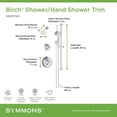 thumbnail image 5 of Symmons 5995STN15TRM Birch Shower Only Trim Package - Nickel, 5 of 5