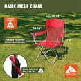 thumbnail image 5 of (2 pack) Ozark Trail Basic Mesh Chair, Red, Adult, 5 of 13