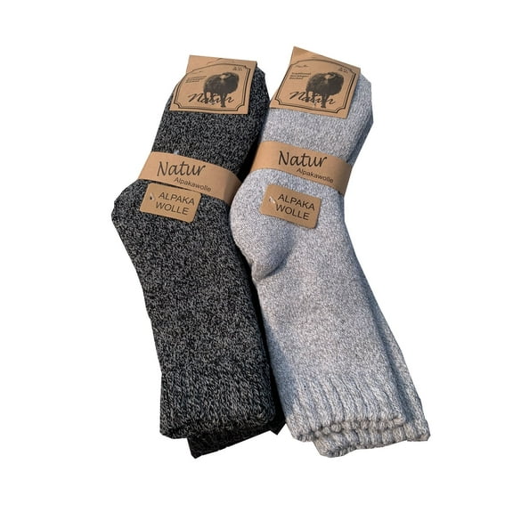 Natur Alpakawolle Women's Winter 6 Pairs WOOL SOCKS "Traditional Norweger-Socken" Fit Shoe Size 5-10