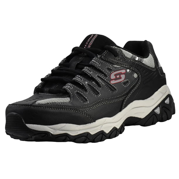 Zapatillas de moda Skechers Afterburn M. Fit de cuero para hombre negras