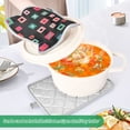 thumbnail image 3 of Yayeee Pot Holders Kitchen Heat Resistant with Pocket 7"x9.8" Cotton Oven Cooking Hot Pads, Red Block Pattern, 3 of 7