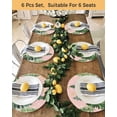 thumbnail image 4 of 15 Inch Round Placemats Set of 6, Pink Christmas Tree Non Slip Heat Insulation PP Table Mats, Winter Watercolor Gold Snowflakes Washable Place Mats for Kitchen Dining Party Table Decor, 4 of 7