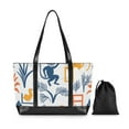 thumbnail image 7 of FORMRS Canvas Laptop Tote Bag for Women with 15.6" Computer Compartments Shoulder Handbag, Tropical Jungle Vibes, 7 of 7