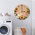 thumbnail image 7 of ZXCXRQFa Retro Floral Silent Non Ticking Round Wall Clock Home Decor Battery Operated Decorative for Living Room, Kitchen, Bedroom Clock Art, 7 of 7