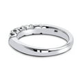 thumbnail image 2 of Ladies 14K Thin Designer Five Stone Natural Diamond Wedding Band (White Gold Size 6), 2 of 3
