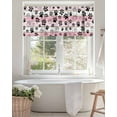 thumbnail image 4 of Dog Paw Valances for Windows Pink Wood Grain Farmhouse Vintage Board Valance Rod Pocket Light Filtering Short Window Treatments Curtains for Kitchen Bathroom Living Room Bedroom, 60 x 18 Inch, 4 of 7