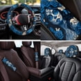 thumbnail image 4 of Uorisanigo Day of the Dead Woman 14 Pcs Car Seat Covers with Steering Wheel Cover,Seat Belt Covers Cup Holder with Keychain,Novelty Automotive Protector Set Unverisal Fit Cars SUV Turcks, 4 of 6