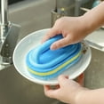 thumbnail image 4 of Handled Bath Scrubber 3-Layer Thick Foam Swimming Pool Cleaning Brush Batht, 4 of 8