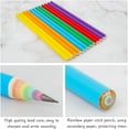 thumbnail image 6 of 12PC Rainbow Paper Pencils & 3PC Long Point Pencil Sharpeners, Cute Colored Paper Pencils for people, Portable Fun Pencil Set for  office Supplies, 6 of 6