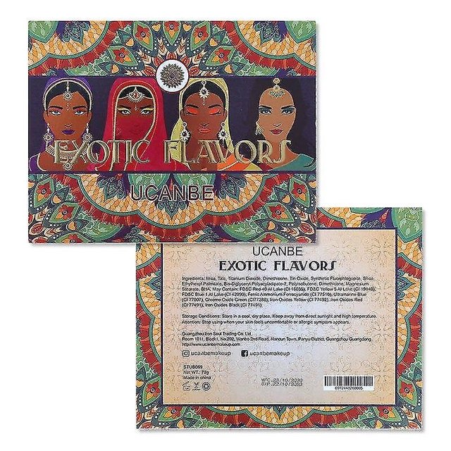 Paleta de sombras de ojos HUOGUO Exotic Flavors 48 colores