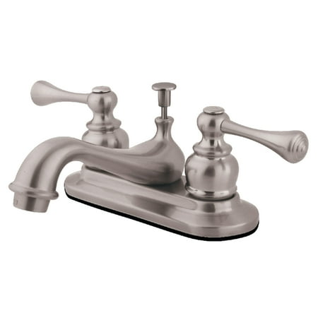 - Kingston Brass GKB608BL 4-Inch Centerset Lavatory Faucet, Brushed Nickel