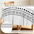 thumbnail image 2 of Tchckioa Geometry Black White Round Halloween Tablecloth,60 Inch Waterproof Table Cloth Cover for Kitchen, 2 of 6