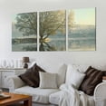 thumbnail image 2 of nygtbtfer Canvas Print Pictures Painting Winter landscape at dawn &amp; Posters Ready to Hang 12x16x3pcs, 2 of 4