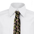 thumbnail image 2 of Tropical Necktie, Forest Monstera Leaves, Dress Tie, 3.7", Charcoal Grey and White, by Ambesonne, 2 of 3