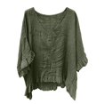 thumbnail image 5 of MEICHEN Women's V Neck T Shirts Casual 3/4 Sleeve Loose Fit Tops Solid Color Fashion Tees Lightweight Blouse, 5 of 5