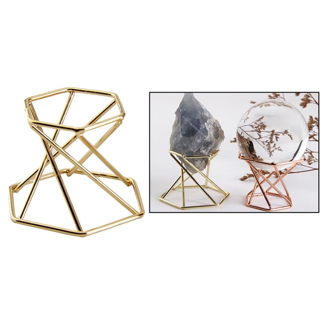 Soporte de exhibición mineral Yotijar dorado