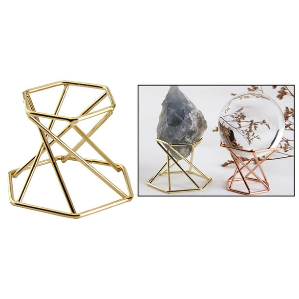 Soporte de exhibición mineral Yotijar dorado