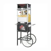 Great Northern Popcorn TopStar Black Commercial Quality Popcorn Machine with Cart, 12oz