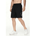 thumbnail image 4 of Men's Athletic Shorts Zipper Pockets Quick Dry Lightweight Workout Running Basketball Shorts Black L, 4 of 9