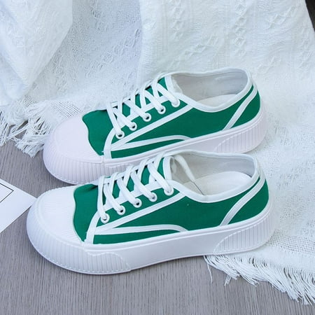 

Spring 2024 White Elevated Low-top Shoes Cyber Popular Canvas Two-wear Thin Explosive Canvas Shoes Breathable Summer Thick Sole