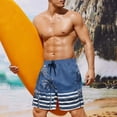 thumbnail image 2 of Yuyamidu Mens Swimsuit, Quick Dry Blue Palm Tree Striped Board Shorts Casual Beach Bathing Suits for Summer Surf Swimming Man S, 2 of 8
