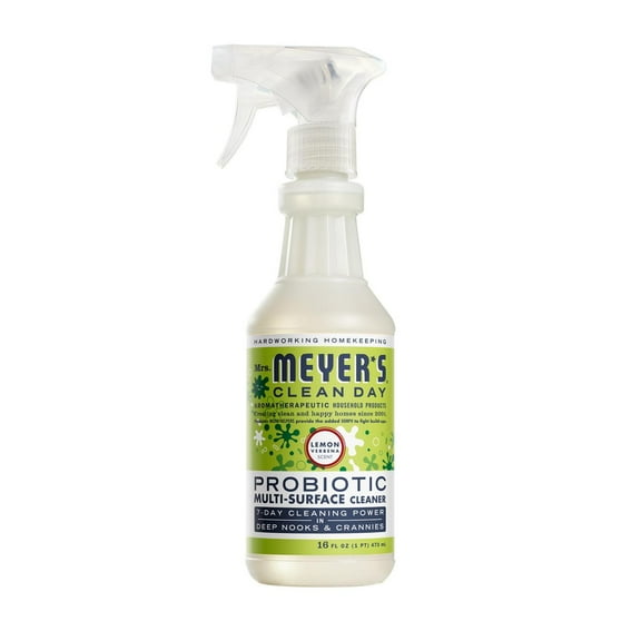 Mrs. Meyer's Clean Day Lemon Verbena Probiotic Multi-Surface Cleaner Spray - 16 oz- Pack of 2