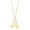 A, variant on Hollowed Large Initial Letters Necklace for Women Stainless Steel A to Z Alphabet Pendant Charm with Chain Gold Plated Z