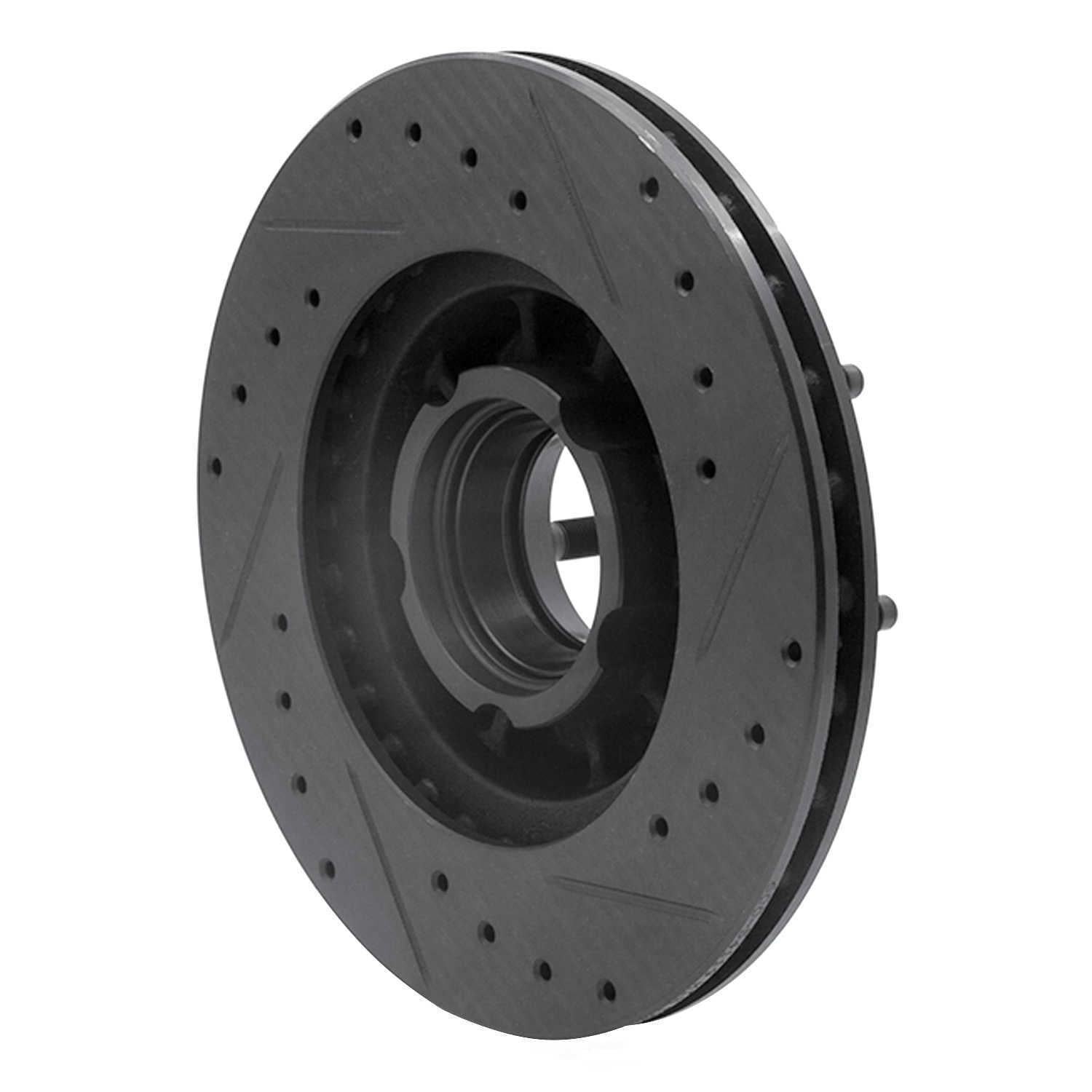 Dynamic Friction Company 633-54119L DFC Brake Rotor - Drilled And Slotted - Black