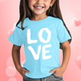 thumbnail image 2 of Yindaity Girls Boys Summer Tops Trendy Short Sleeve T-Shirt Casual Crew Neck Daily Shirt for Kids Toddler Children Cute Graphic Print Tee Blouse (Sky Blue,7-8 Years), 2 of 6