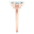 thumbnail image 3 of 1 ctw Solitaire Anniversary Ring for Women | Marquise Cut Simulated Blue Diamond | Hyperallergenic Solid 14K Rose Gold, 3 of 5