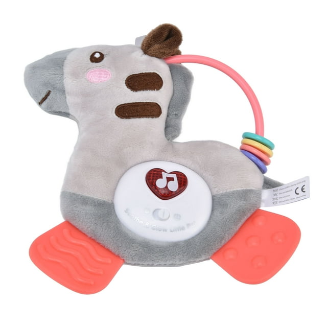 Juguetes de peluche para la dentición del bebé Jadeshay mordedor de caballo de peluche
