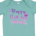 thumbnail image 4 of Inktastic Purple Happy Birthday Mommy Boys or Girls Baby Bodysuit, 4 of 5