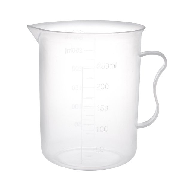Laboratory Clear White PP 250mL Measuring Cup Handled Beaker Walmart