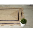 thumbnail image 3 of Navy Blue Jute Scalloped Rug, Bohemian Rug, Natural Jute Rug, Boho Decor Rug, Area Rug, Handwoven Jute Rug, Custom Rug, Decorative Rug, 3 of 5