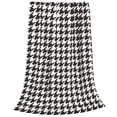 thumbnail image 2 of Balery Houndstooth Black And White Manta de Felpa Suave y Acogedora – Cobija de Franela Aterciopelada para Cama, Lavable y Cálida para Sofá, Mascotas, Transpirable-40"x30", 2 of 7