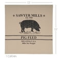 thumbnail image 5 of VHC Brands Farmhouse Bath Sawyer Mill Rod Pocket Cotton Button Holes Shower Curtain, 72x72, Charcoal Pig, 5 of 6
