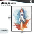thumbnail image 4 of Stupell Industries Bohemian Rocket Launch Adventure Black Framed Giclee Art, 16 x 20, by Ray Powers, 4 of 8
