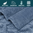 thumbnail image 4 of Waffle Fleece Throw Blanket for Couch Twin Bed Dusty Blue, Super Soft Fuzzy Cozy Blanket Sofa, Plush Warm Cute Decorative Home Decor Throw, Lightweight All Season, Slate Light Blue, 60x80, 4 of 6