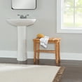 thumbnail image 3 of Linon Harding 18" Bamboo Backless Bath Stool, Natural, 3 of 10